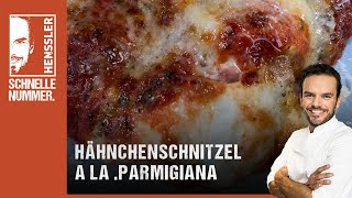 Schnelles Hähnchenschnitzel à la ParmigianaRezept von Steffen Henssler [upl. by Kcinom501]