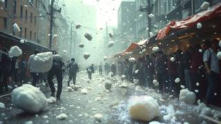 Stones are Hitting Japan Storm with Huge Hail rages in Hachioji Tokyo [upl. by Burtis]