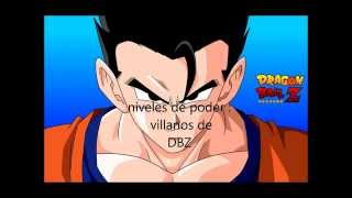 Niveles de poder villanos Dbz [upl. by Siryt]