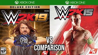 WWE 2K19 Vs WWE 2K15 Xbox One [upl. by Linetta938]