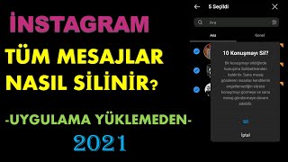 instagram Tüm Mesajları Silme  Programsız  2021 [upl. by Ozan]