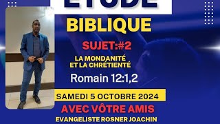 La mondanité et La chrétienté partie2 Romain 12 12 Jésus revient bientôt soyez vous transformer [upl. by Irihs157]