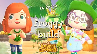 froggycrossing Challenged Me to Make a FROGGY Build animal crossing speed build ft Bestie Raven [upl. by Tolman]