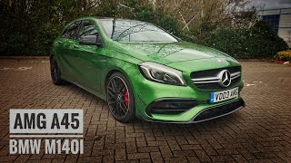 Is the Mercedes AMG A45 faster than a M140i [upl. by Mini]