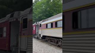 Winnipesaukee Scenic Railroad departing Meredith NH￼ train railfanning [upl. by Wolford534]