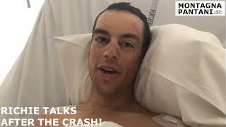 Richie Porte talks after the spetacular crash  Tour de France [upl. by Negyam400]