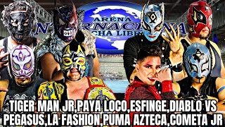 Tiger Man JrPayaLocoDiabloEsfinge vs La FashionPuma AztecaCometa JrPegasus [upl. by Rebme]