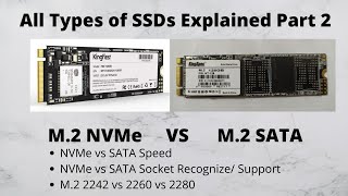 All Types of SSD Explained Part 2  M2 SATA vs M2 NVMe  Single cut vs double cut ssd [upl. by Metabel780]