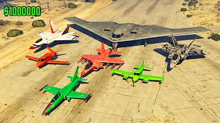 1000000 Plane Crush CHALLENGE gta5 wadangamer [upl. by Nahbois]