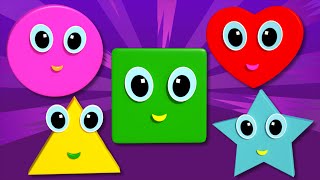 Shapes Song  Songs For Children And Kids  Learn Shapes With Colors [upl. by Ajile841]