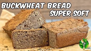 Ultimate homemade super soft buckwheat bread glutenfree  Quick and easy vegan recipe [upl. by Creigh]