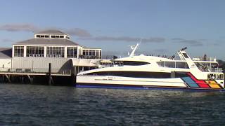 Fullers ferries Korora and D5 leaving Devonport  Auckland Ferries [upl. by Enriqueta]