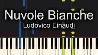 Nuvole Bianche Ludovico Einaudi Piano Tutorial Synthesia [upl. by Thema]