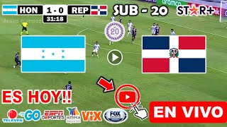 Honduras vs República Dominicana en vivo donde ver a que hora juega Sub 20 Concacaf 2024 resumen [upl. by Lupe162]