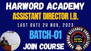 Assistant Director IB Syllabus  Applying Last Date amp Age  Online Preparation Batch01 [upl. by Lanna]