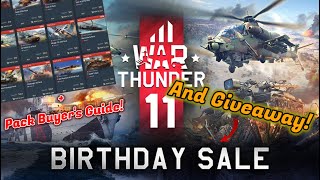 11th ANNIVERSARY PACK SALES GIVEAWAY  Pack Buyers Guide War Thunder [upl. by Blithe413]