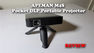 APEMAN M4S DLP Pocket Projector REVIEW [upl. by Eikcin]