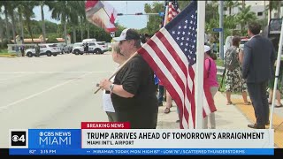 Supporters wait for former President Trump in Doral [upl. by Jo-Anne794]