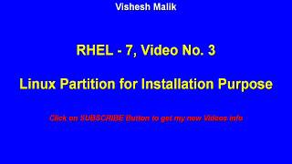 Linux Partition for Installation Purpose Video No  3 [upl. by Aicined753]