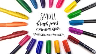 Small brush pens comparison including the new Tombow Fude colors [upl. by Behka]