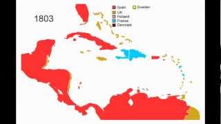 History Of Central America And The Caribbean  Animated Map [upl. by Orabelle438]