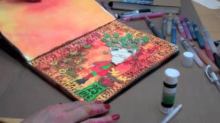 Dylusions Art Journaling Creating a Page  Part 2 [upl. by Curtis]