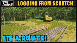 Making A Bush Road  Logging From Scratch 57  Farming Simulator 2019  FDR Logging [upl. by Maleki]