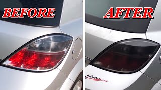 How to SPRAY TINT TAIL LIGHTS Astra H SXI [upl. by Peggir]