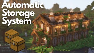 AUTOMATIC STORAGE SYSTEM  Minecraft Tutorial  Java amp Bedrock 121 [upl. by Eninahs715]