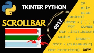 PYTHON TKINTER SCROLLBAR Création options  utilisations 0012 [upl. by Nithsa]