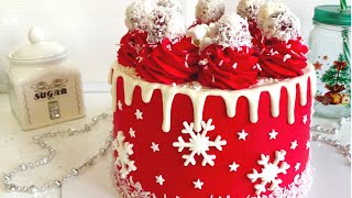 Новогодний Торт quotКрасный Бархатquot  Red Velvet Cake New Year Decoration [upl. by Brandenburg246]