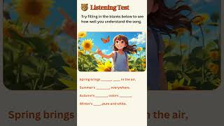 English from simple song Seasons nurseryrhymes childrenssongs learningenglish improveenglish [upl. by John]