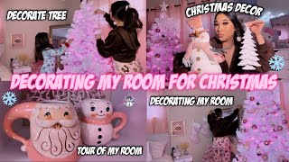 DECORATE WITH ME FOR CHRISTMAS 2022  decorating my room amp Christmas tree [upl. by Rance]