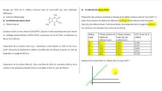 HPLC  Exercice 4  Droite détalonnage ajouts dosés et étalon interne [upl. by Gildus]