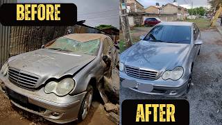 Restoring a Salvage Car From Wreck to Beauty [upl. by Aerdnua]