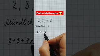 Easy Noten berechnen mathe mathematikfee mathenote zeugnisnote zwischennote [upl. by Schwartz]