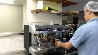 Traditional coffee machine installation at HMAS Waterhen Naval Base in Waverton NSW [upl. by Etnoed]