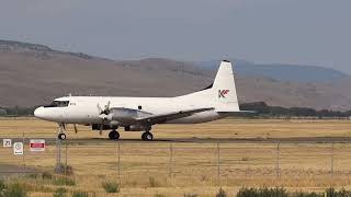 KF Aerospace Convair 580 CGKFF Close up taxi and Departure from Kamloops Airport [upl. by Oringa]