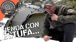 ✅ Nortent Vern 2  titanium wood stove test  2 person tent  Tienda de campaña con estufa de leña [upl. by Haroun231]