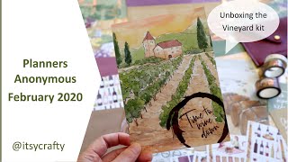 Planners Anonymous February 2020 unboxing  Vineyard [upl. by Avilla371]