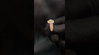 Pave 105 Carats Round Brilliant Cut Diamonds Engagement Anniversary Ring In Fine 14K Rose Gold [upl. by Selwyn]