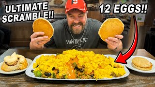 12Egg Ultimate Breakfast Scramble Challenge at Pine Cone Cafe in Land O Lakes Wisconsin [upl. by Yblocaj]