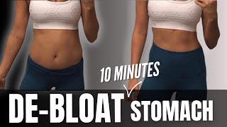 10 Min Stomach DeBloating Stretch Routine Helps Digestion Constipation [upl. by Odranar621]