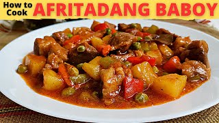 PORK AFRITADA  Afritadang Baboy RECIPE  How To Cook Pork Afritada [upl. by Abagail578]