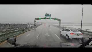 crossing Delaware memorial bridge into New Jersey [upl. by Pheni]