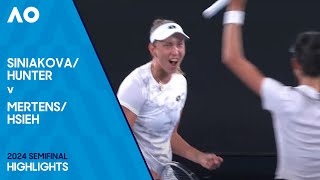 HunterSiniakova v HsiehMertens Highlights  Australian Open 2024 Semifinal [upl. by Beth]