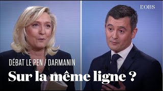 Toutes les fois où Gérald Darmanin et Marine Le Pen ont semblé proches pendant leur débat [upl. by Bethesde]