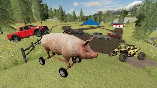 Finding the fastest vehicle ever on a farm  Farming Simulator 22 [upl. by Ellener]