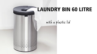 Brabantia Laundry Bin 60 Litre  Plastic lid  Brabantia [upl. by Rolyab]