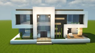 MODERNE LUXUSVILLA in MINECRAFT bauen TUTORIAL HAUS 313 [upl. by Eahs802]